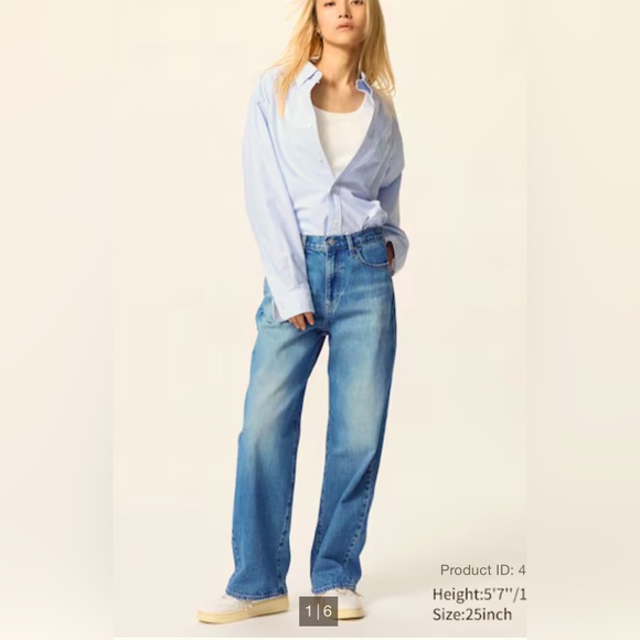 Uniqlo Denim - Uniqlo Women's Blue Flare & Wide Leg Jeans